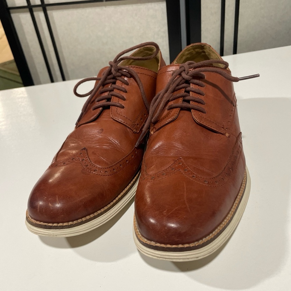 Cole Haan Original Grand Brown Wingtip Oxford Dress Shoes C26471 Mens Size 12M - Picture 3 of 12